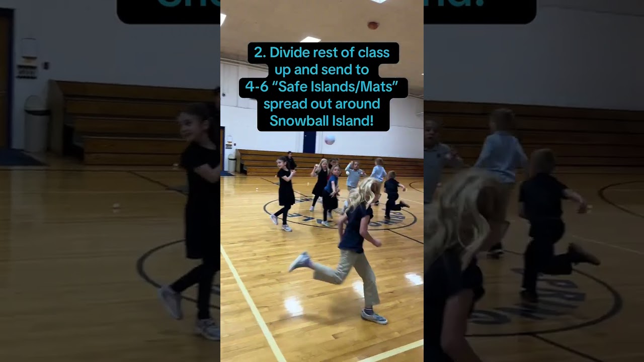 SNOWBALL ISLAND: The Most Fun K-5 (Overhand Throwing) Winter PE Gym Game  