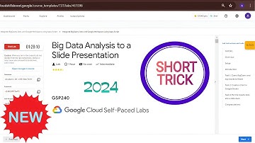 Big Data Analysis to a Slide Presentation || 2024 || #GSP240 #qwiklabs