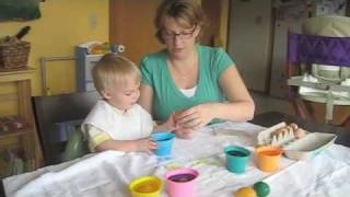 Coloring Easter Eggs - April 2009
