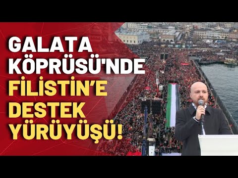 TÜGVA'dan Galata Köprüsü'nde Filistin’e Destek Yürüyüşü!