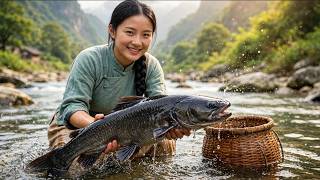 She Went Fishing in the Mountain Village… But Her Day Took an Unexpected Turn | Chinese Village Life