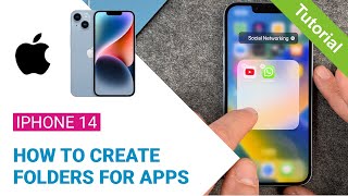 iPhone 14 - How To Create Folder •  • 📱1️⃣4️⃣ •  📂 • 👍🏼 • Tutorial