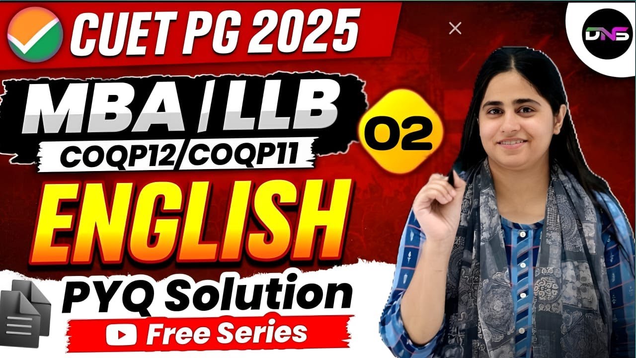 CUET PG MBA/LLB-2025 Entrance Exam English Model Paper || CUET PG MBA ...
