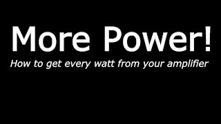 Get more power from your amplifier without bridging!  A no bridge mode wiring trick!
