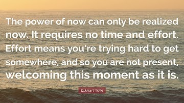 The Power of Now - The 1 Minute Summary