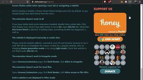 Dark Reader Extension for Chrome and Brave user