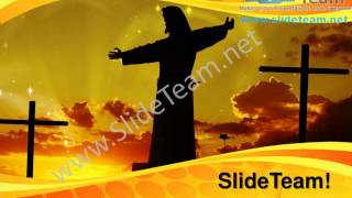 Cross And Jesus Christianity PowerPoint Templates ppt Themes 0912 Slides Backgrounds