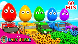 Baby Shark | Wheels on the Bus + More Nursery Rhymes | Pinkfong! Baby Shark - Children's music by Baby Shark - Kids Songs & Stories Compilations 46,661 views 2 weeks ago 1 hour, 1 minute
