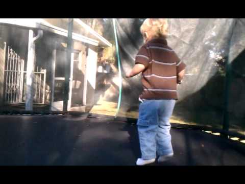 Toren jumping on trampoline - 03