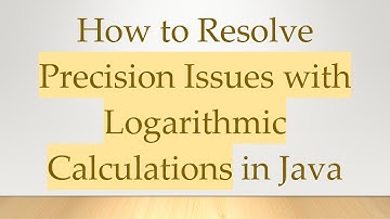 How to Resolve Precision Issues with Logarithmic Calculations in Java