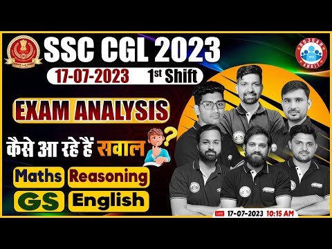 SSC CGL 2023 Exam Analysis | CGL Exam Analysis 17 July 1st Shift, CGL Paper Analysis Today By RWA