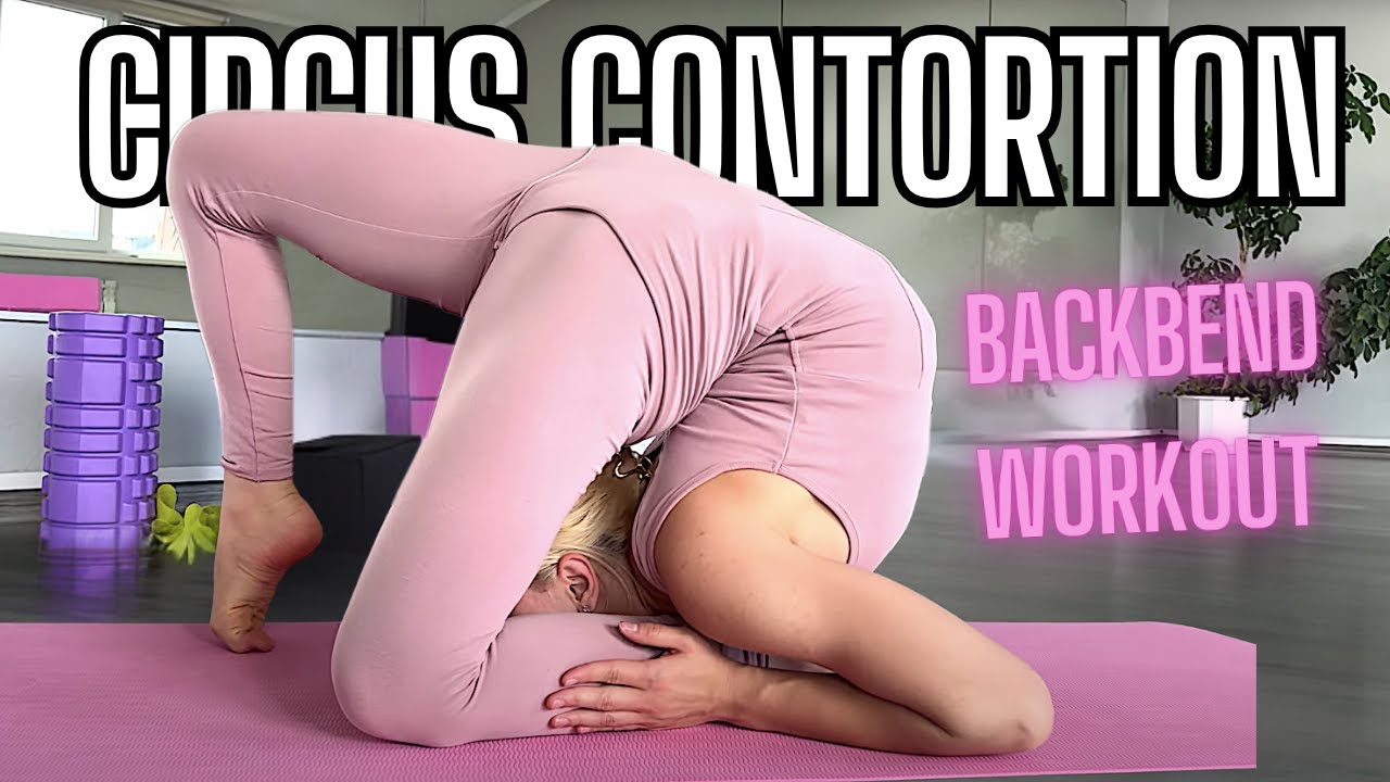 Circus Contortion Backbend Challenge! Flexibility Triple Fold Flow ...