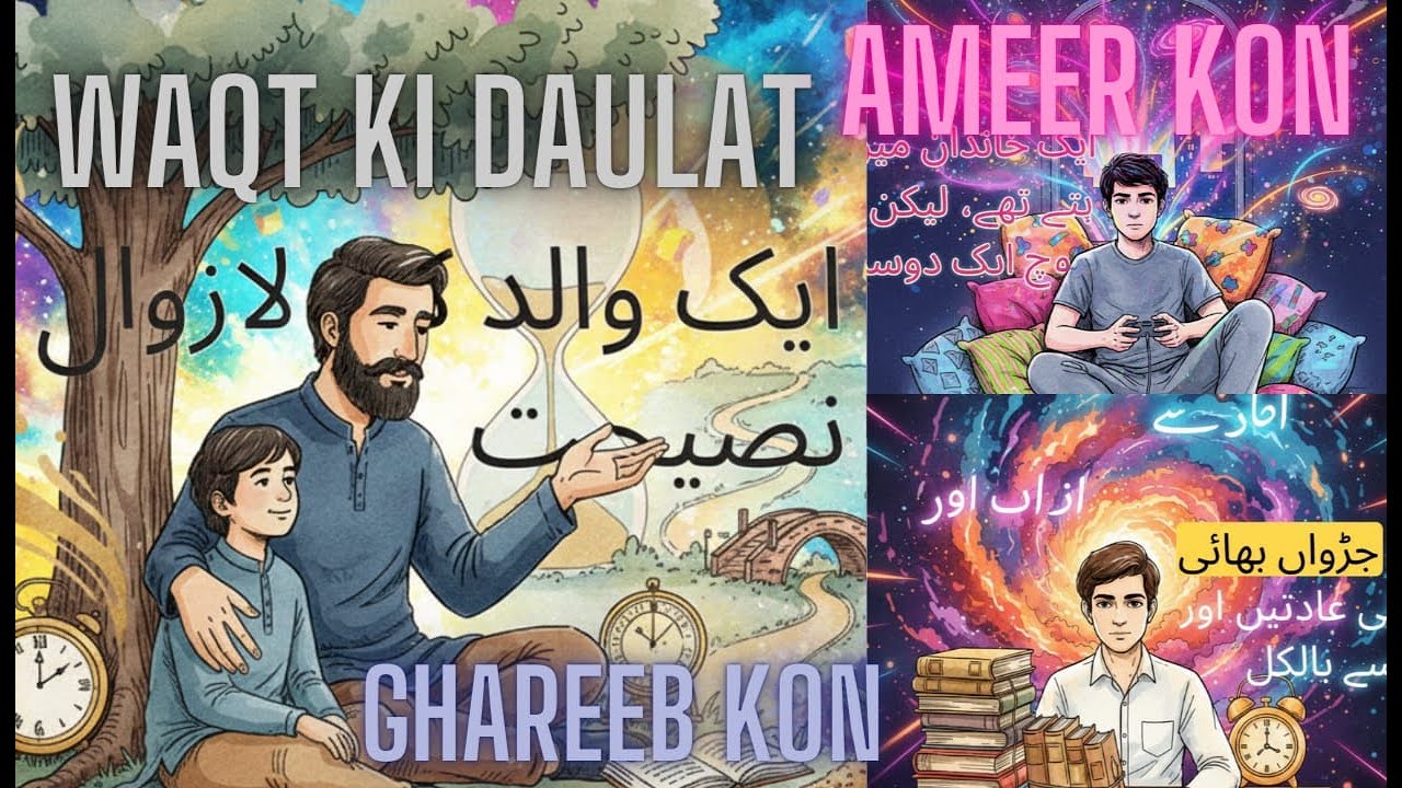 Waqt ki Daulat: Do Bhaiyon ki Kahani | The Wealth of Hours | Urdu Kids Stories‎
