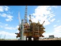 A stunning timelapse of an oil rig demolition