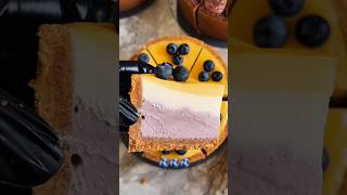 Blueberry cheesecake with chocolate🫐 #cake #cheesecake #chocolate