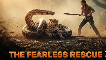 “Survivor Turns Hero 💥  Woman Battles Giant Python to Save the Leopard!”#video #viralvideo #rescue