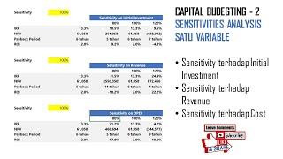 Capital Budgeting - Bagaimana Membuat Sensitivity Analysis