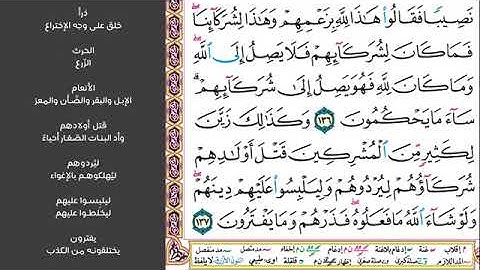 # ١٨ الصفحة رقم ١٤٥ من القرآن الكريم مكررة ١٠ مرات سورة الأنعام ماهر معيقلي ولكل درجات مما عملوا