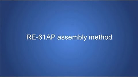 [RE-61AP Reference electrode for alkaline solution ]assembly method