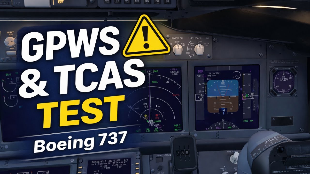 Boeing 737 GPWS & TCAS Test | Full System Demonstration