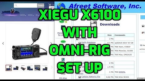 XIEGU X6100-OMNI-RIG V1 SET UP-SDR link program