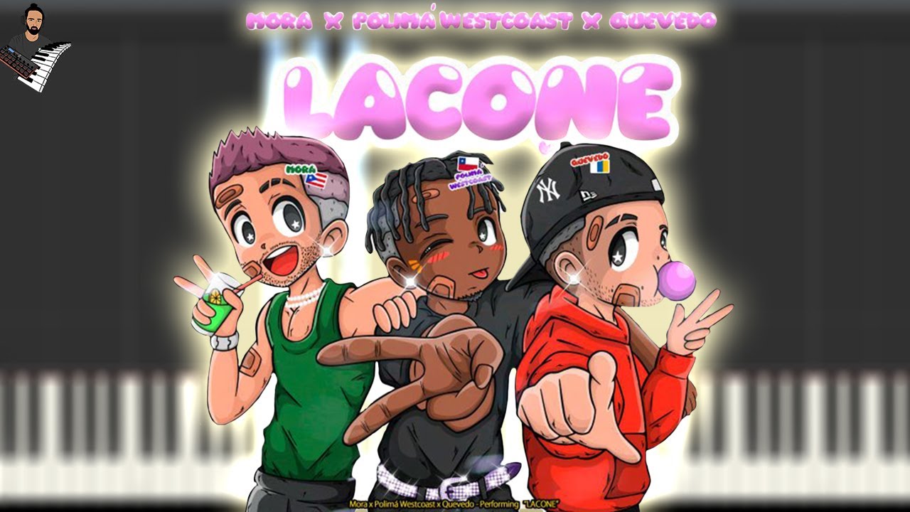 Polimá Westcoast, Quevedo, Mora – LACONE | Instrumental Piano Tutorial / Partitura / Karaoke / MIDI