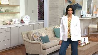 Isaac Mizrahi Live Stretch Floral Printed Blazer on QVC
