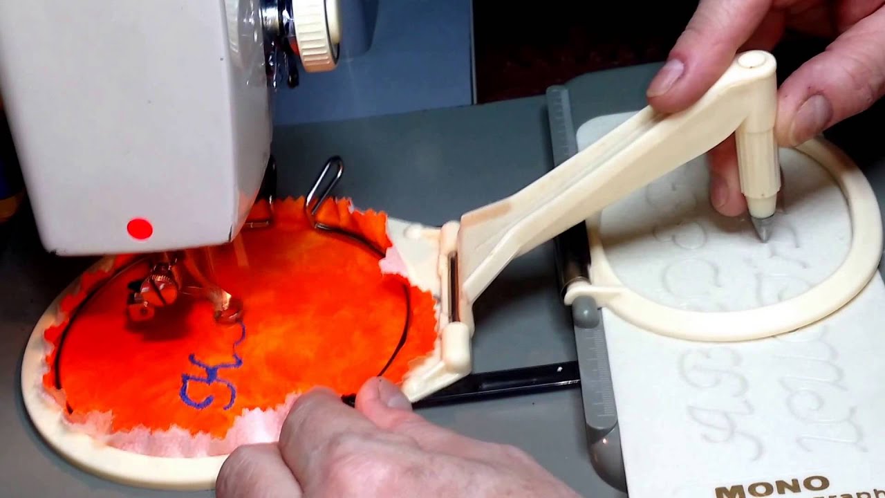 Embroidery Work With the Necchi or Elna Monograph Device Part 2 YouTube