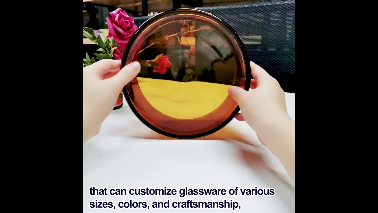 Amber large caliber boutique glass candle jar