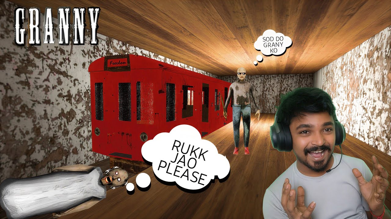 Granny Game Horror Escape Gameplay | Playing As Granny Train Mod Gameplay 