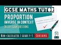 Inverse Proportion for Paper 1 Non Calculator | Crossover GCSE Maths 14th May 2026 | REVISE9