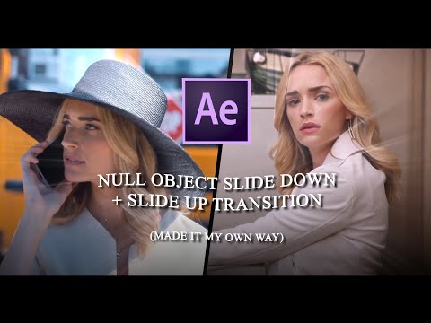 After Effects | Null object slide down with slide up transition tutorial