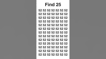 Brain Teaser: Challenge yourself to spot 25 in just 6 seconds! #brainteaser #shorts #shortsfeed