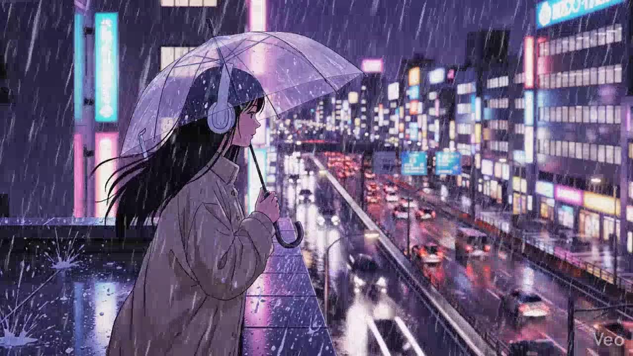 Urban Rain 🌧️ Japanese Neon City Lofi Study Beats