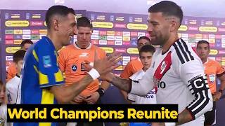 Di Maria & Otamendi's Emotional Reunion During River Plate vs Rosario Central