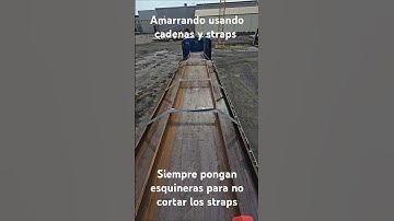 Steel Beams/  Vigas Acero #trucking #flatbedtrucking #loading #drivers #safety