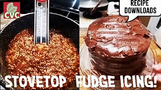 Mama's Stovetop Fudge Icing from Scratch - Homemade Yellow Cake Layers