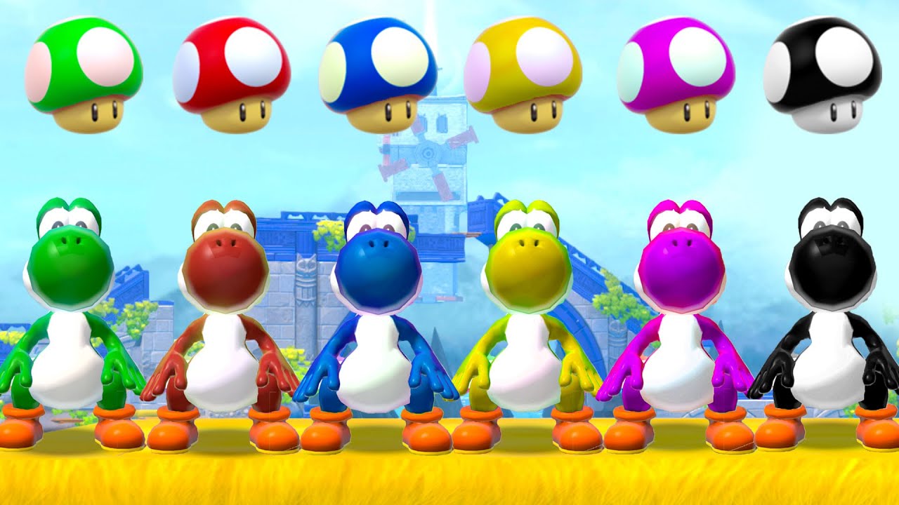 All New Yoshi Colors in Super Mario 3D World + Bowsers Fury - YouTube