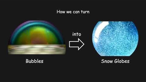 Turning Bubbles into Snow Globes