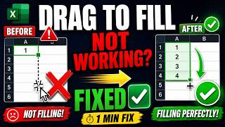 How to Fix Drag to Fill tool in Excel