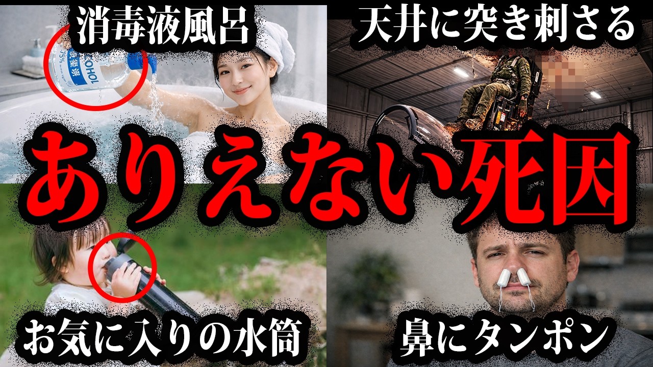 【ゆっくり解説】絶対に真似しないでください。本当にあったありえない死因総集編