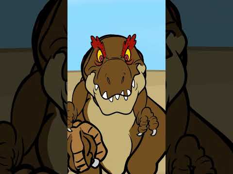 Allosaurus wrestling the king of dinosaur t-rex