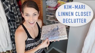 Messy Linen Closet Declutter & Organize + Other Cleaning!  KimMari Style! (KonMari Inspired)