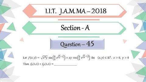 IIT JAM 2018 Mathematics Question 45 | Real Analysis | Euler Theorem | By Prabhakar
