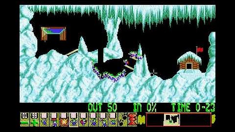 Custom Lemmings Level - whITe ouT by Clam Spammer