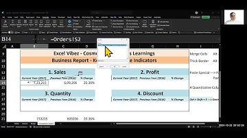 Business Performance Report in Excel - Part 2 || CA Alok A Sethi