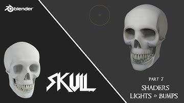 Blender Skull - Part 7 - Shaders, Lights, and Bumps | Basic Modeling Course (No Sculpt!)