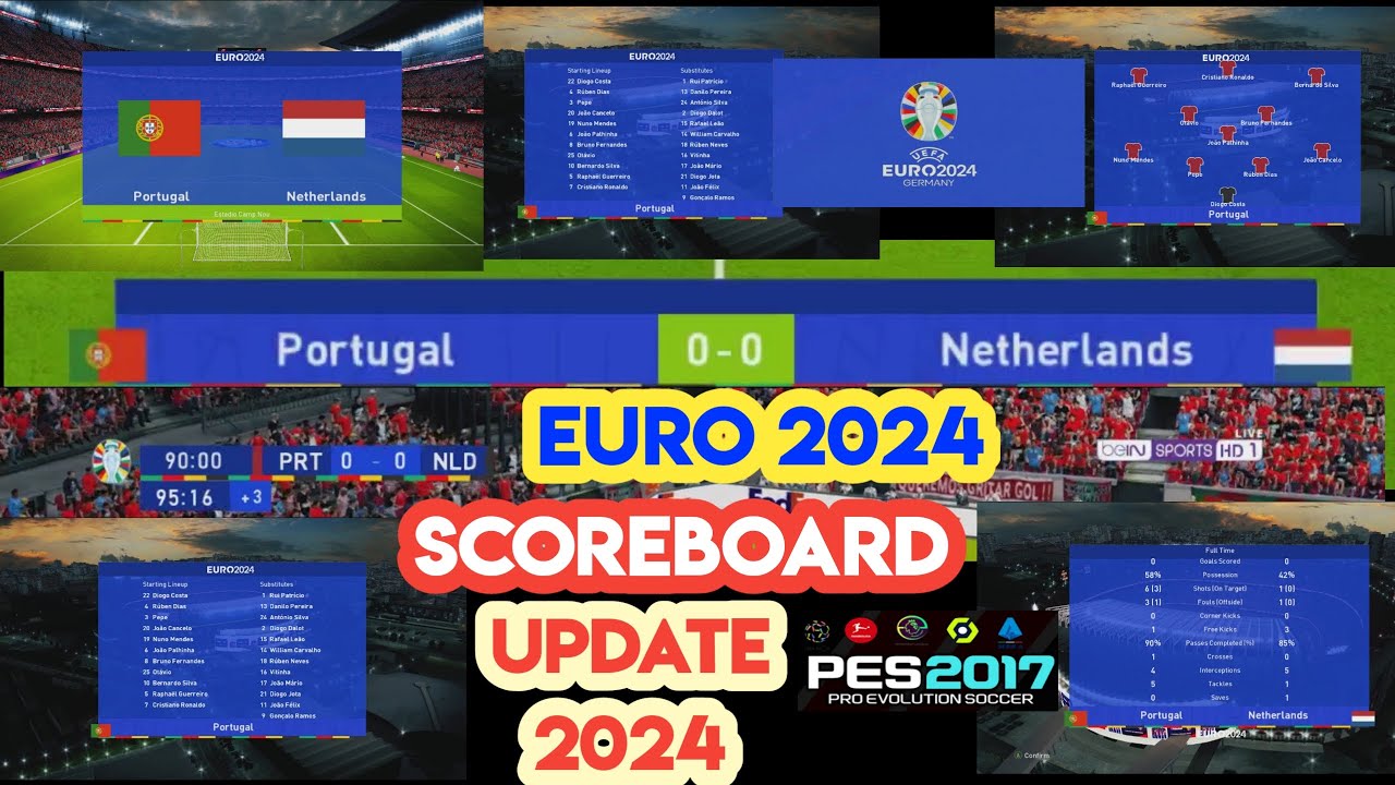 PES 2017 EURO 2024 SCOREBOARD NEW LATEST 2024 - YouTube