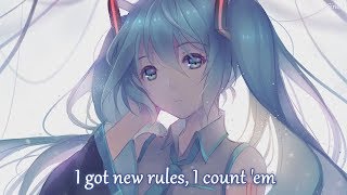 Nightcore - New Rules (Piano Version) - (Lyrics)