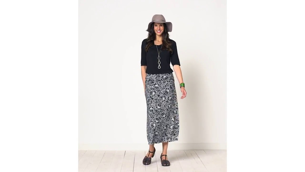 Women's Bella Coola Knit Print Midi Skirt Sahalie YouTube